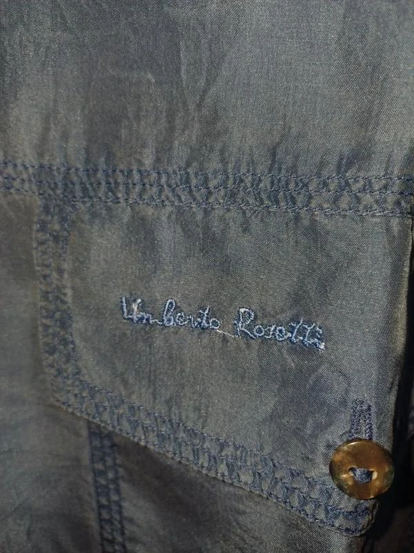 Camisa azul de seda da marca Umberto Rosetti tamanho Xl – photo 4